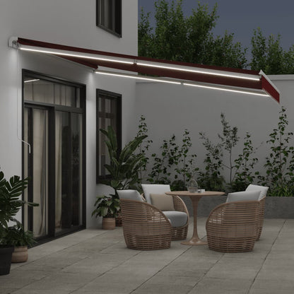 Tenda da Sole Retrattile Manuale con LED BordÃ² 400x350 cm