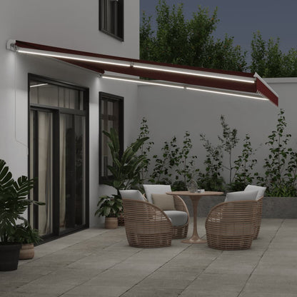 Tenda da Sole Retrattile Manuale con LED BordÃ² 450x350 cm