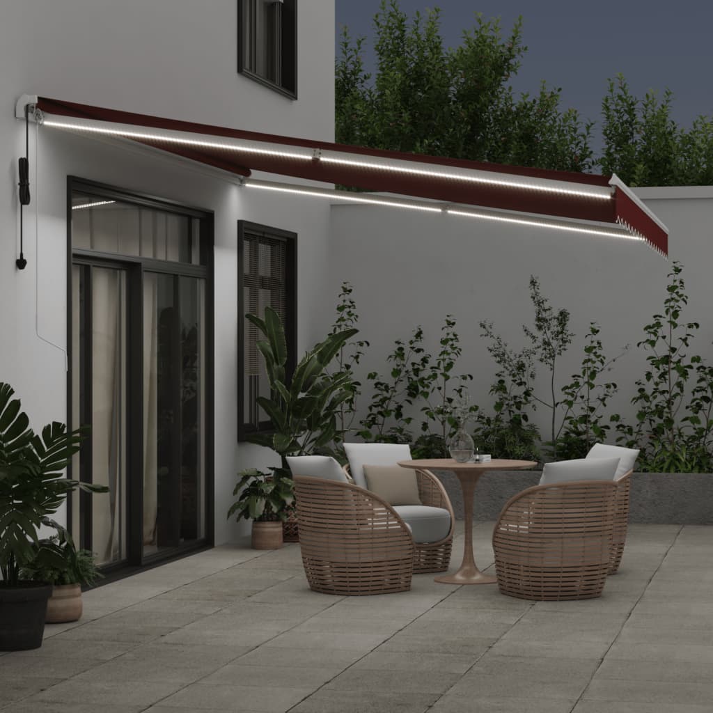 Tenda da Sole Retrattile Automatica con LED BordÃ² 450x350 cm