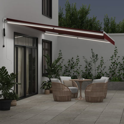 Tenda da Sole Retrattile Automatica con LED BordÃ² 500x350 cm
