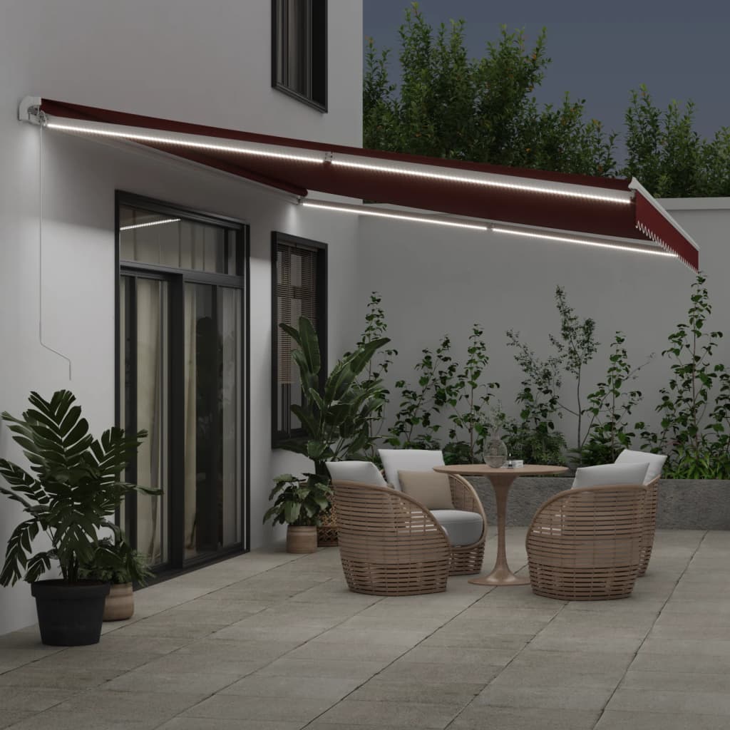 Tenda da Sole Retrattile Manuale con LED BordÃ² 600x350 cm