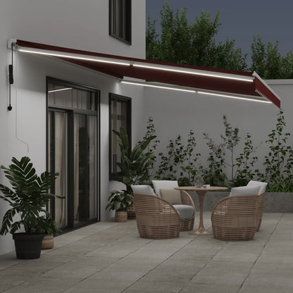 Tenda da Sole Retrattile Automatica con LED BordÃ² 600x350 cm