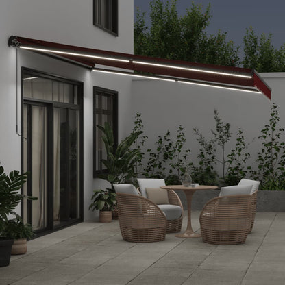 Tenda da Sole Retrattile Manuale con LED BordÃ² 400x350 cm