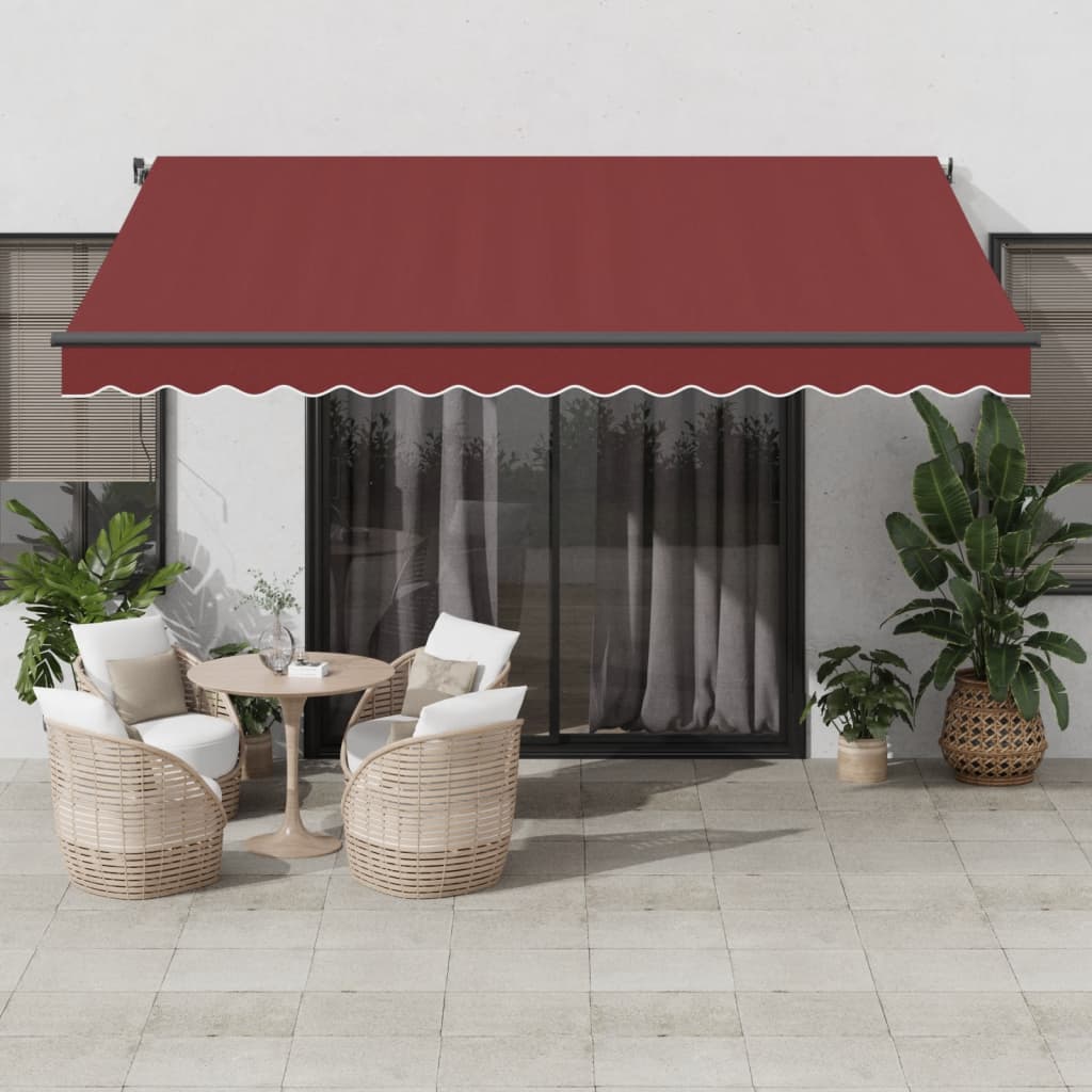 Tenda da Sole Retrattile Manuale con LED BordÃ² 400x350 cm