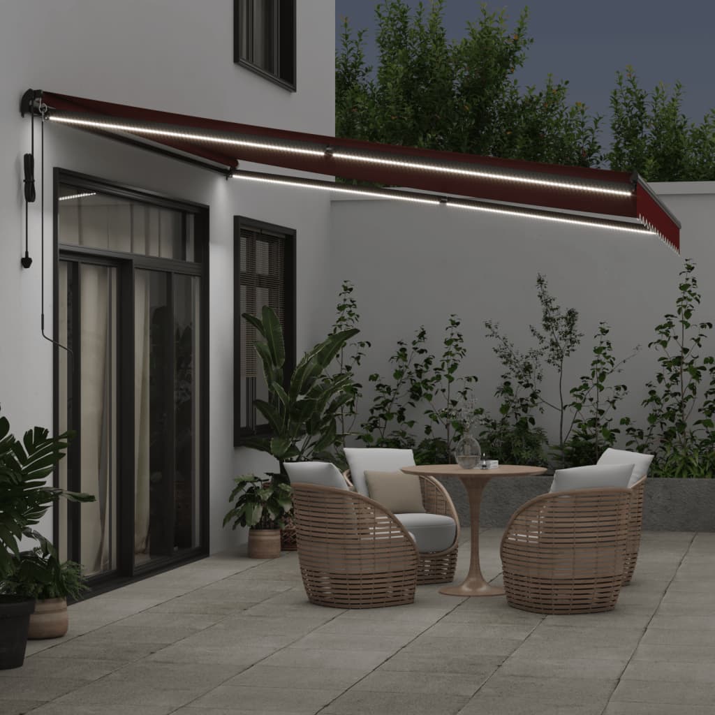 Tenda da Sole Retrattile Automatica con LED BordÃ² 400x350 cm