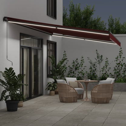 Tenda da Sole Retrattile Manuale con LED BordÃƒÂ² 500x350 cm