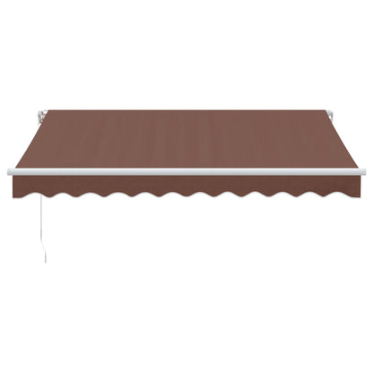 Tenda Retrattile Manuale con LED 300x250cm Marrone