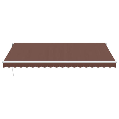 Tenda da Sole Retrattile Automatica con LED Marrone 450x300 cm