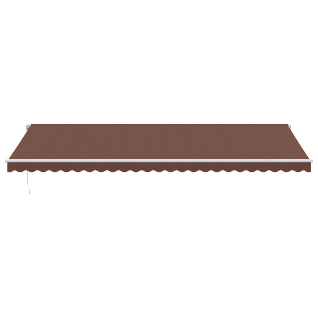Tenda da Sole Retrattile Manuale con LED Marrone 600x300 cm