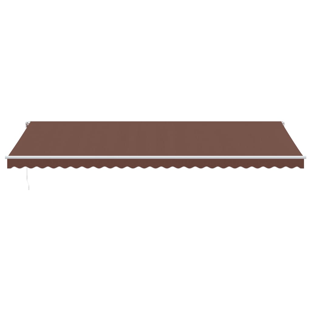 Tenda da Sole Retrattile Automatica con LED Marrone 600x300 cm