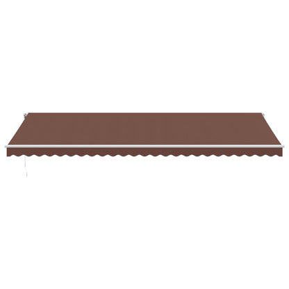 Tenda da Sole Retrattile Automatica con LED Marrone 600x300 cm