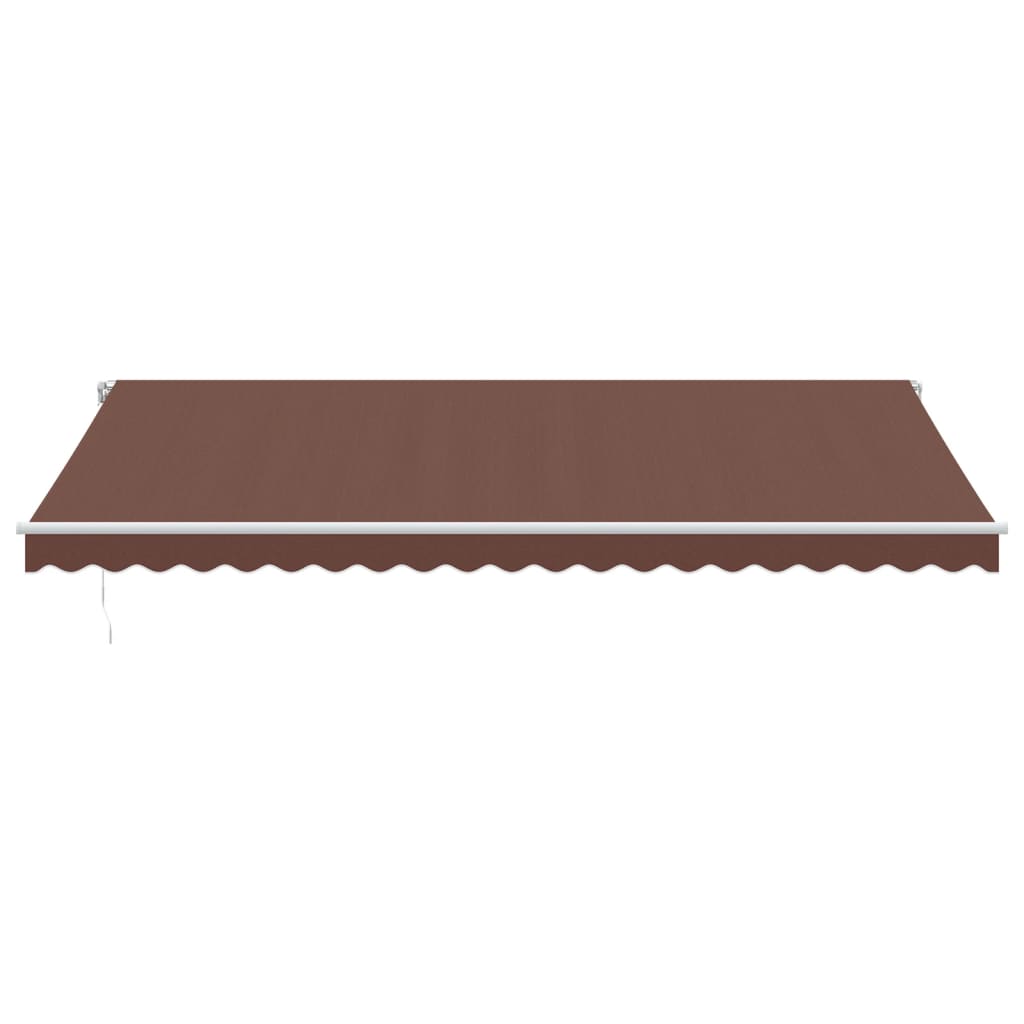 Tenda da Sole Retrattile Manuale Marrone 500x350 cm