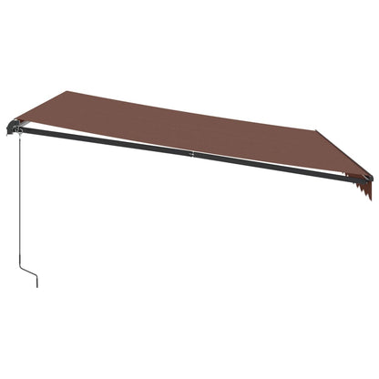 Tenda da Sole Retrattile Manuale Marrone 400x350 cm