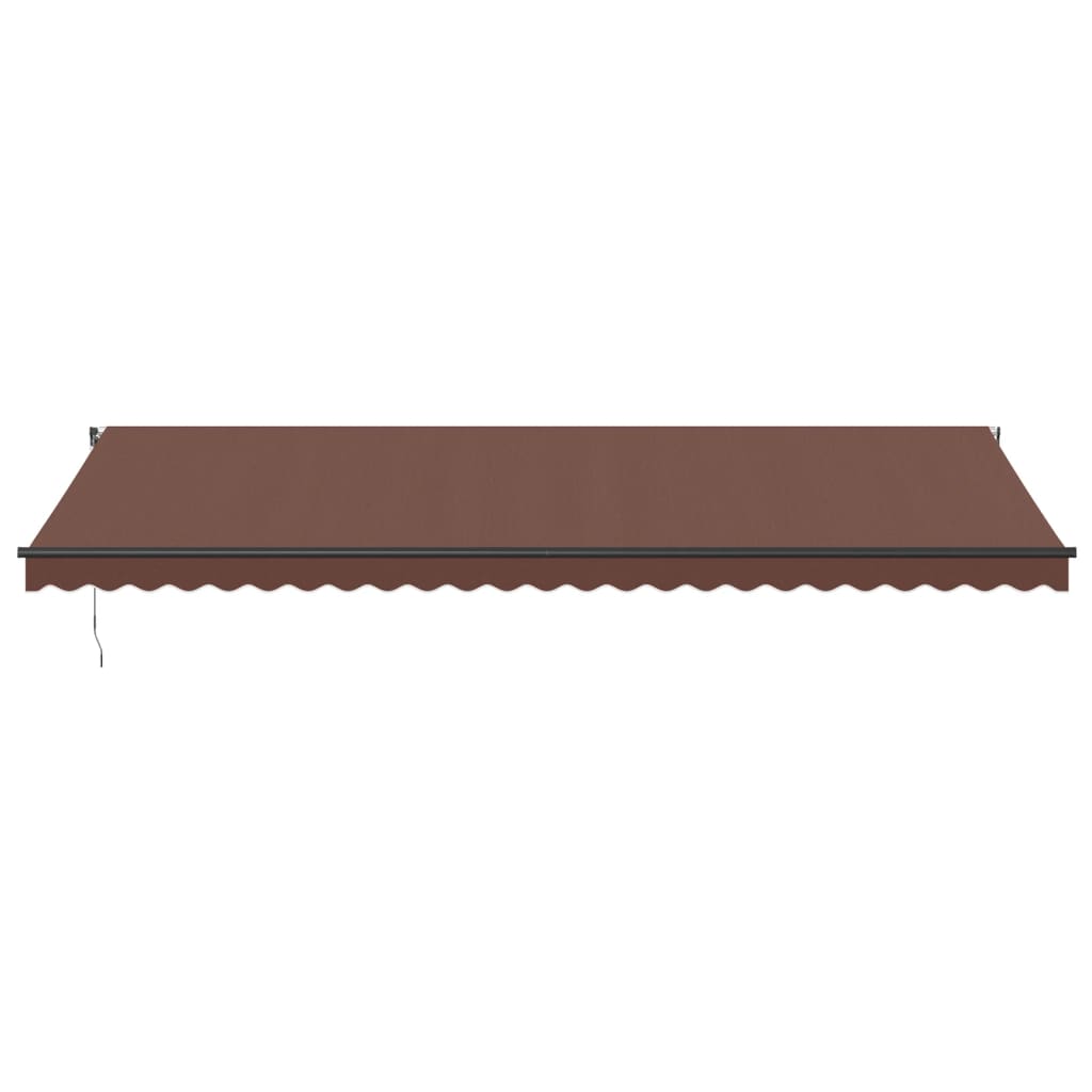 Tenda da Sole Retrattile Automatica con LED Marrone 600x350 cm
