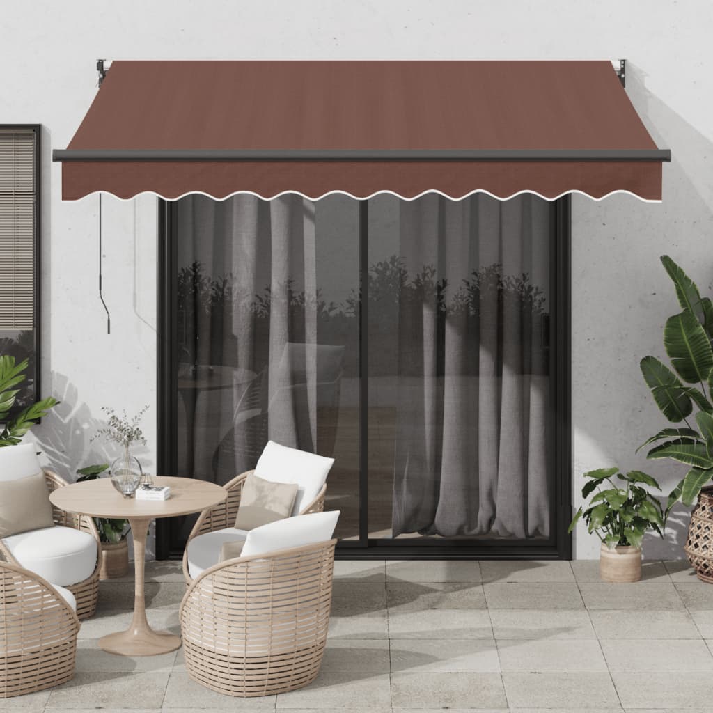 Tenda Sole Retrattile Manuale 300x250 cm Marrone