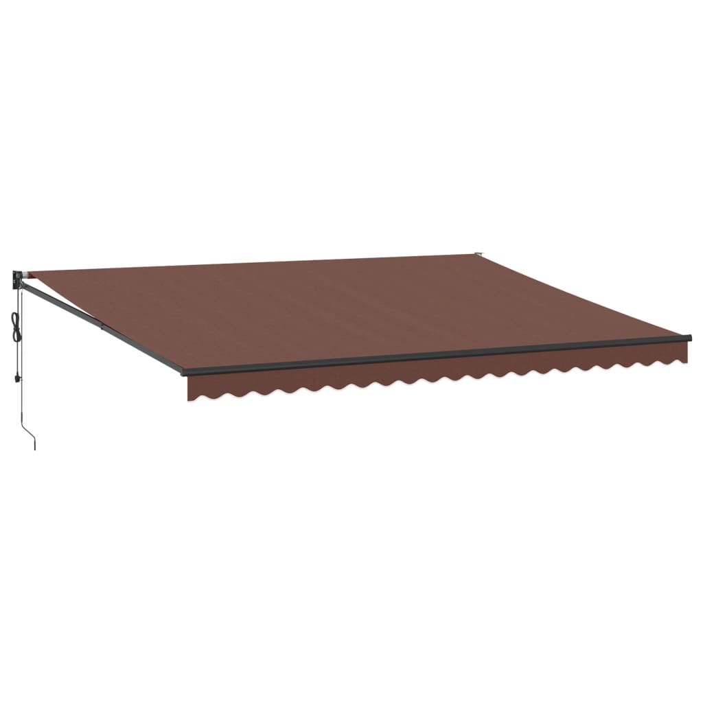 Tenda da Sole Retrattile Automatica Marrone 500x300 cm