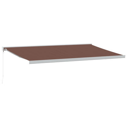 Tenda Sole Retrattile Manuale 500x300 cm Marrone