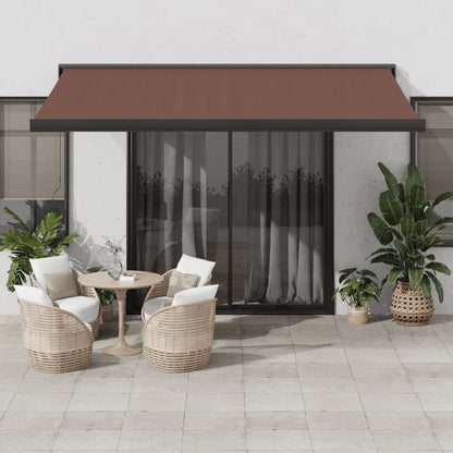 Tenda da Sole Retrattile Automatica Marrone 450x300 cm