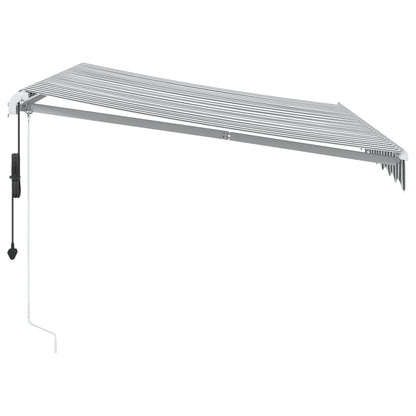 Tenda Sole Retrattile Automatica 300x250 cm Antracite e Bianco