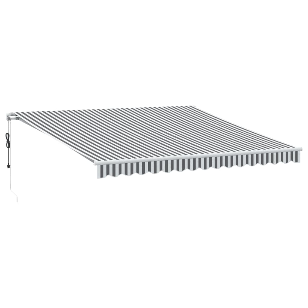 Tenda Retrattile Automatica LED Antracite e Bianco 400x300 cm