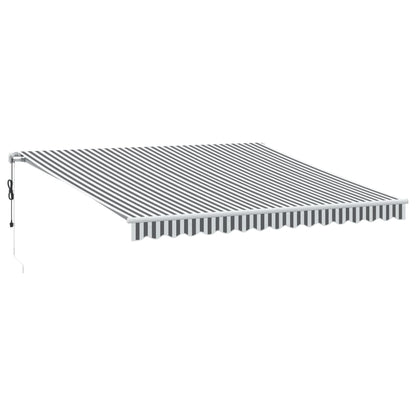 Tenda Retrattile Automatica LED Antracite e Bianco 400x300 cm