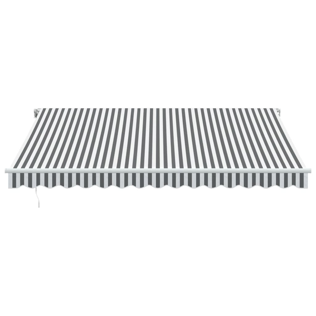 Tenda Retrattile Automatica LED Antracite e Bianco 400x300 cm
