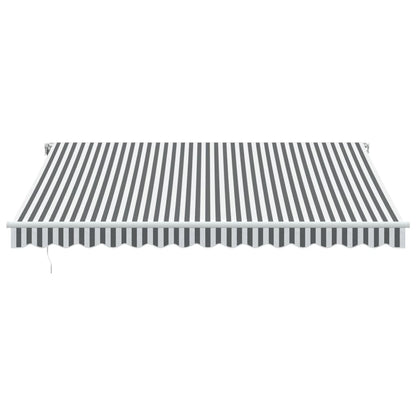 Tenda Retrattile Automatica LED Antracite e Bianco 400x300 cm