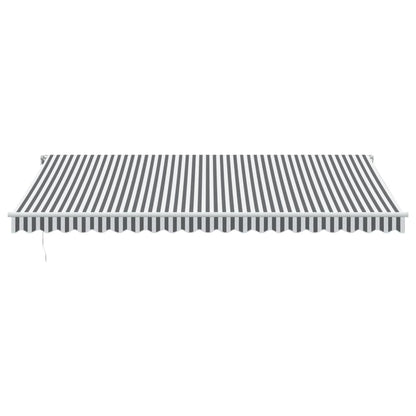 Tenda Retrattile Automatica LED Antracite e Bianco 500x300 cm