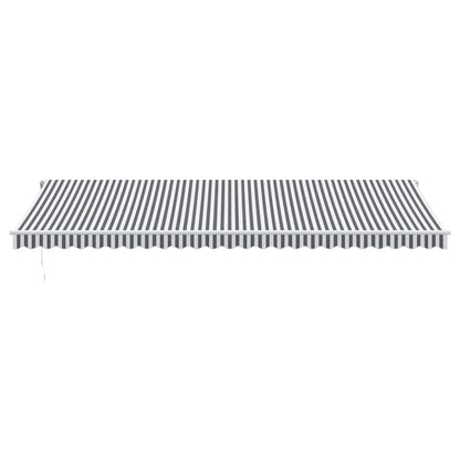 Tenda Retrattile Automatica LED Antracite e Bianco 600x300 cm