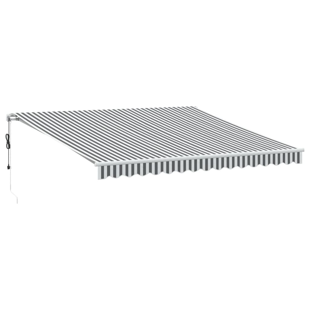 Tenda Sole Retrattile Automatica 400x350 cm Antracite e Bianco