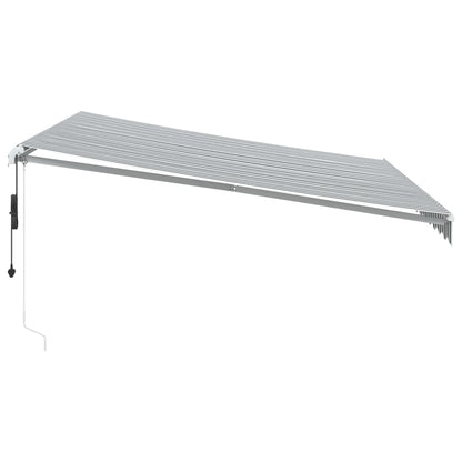 Tenda Sole Retrattile Automatica 400x350 cm Antracite e Bianco