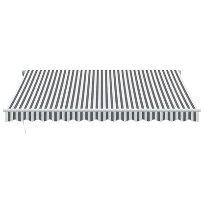 Tenda Retrattile Automatica LED Antracite e Bianco 400x350 cm