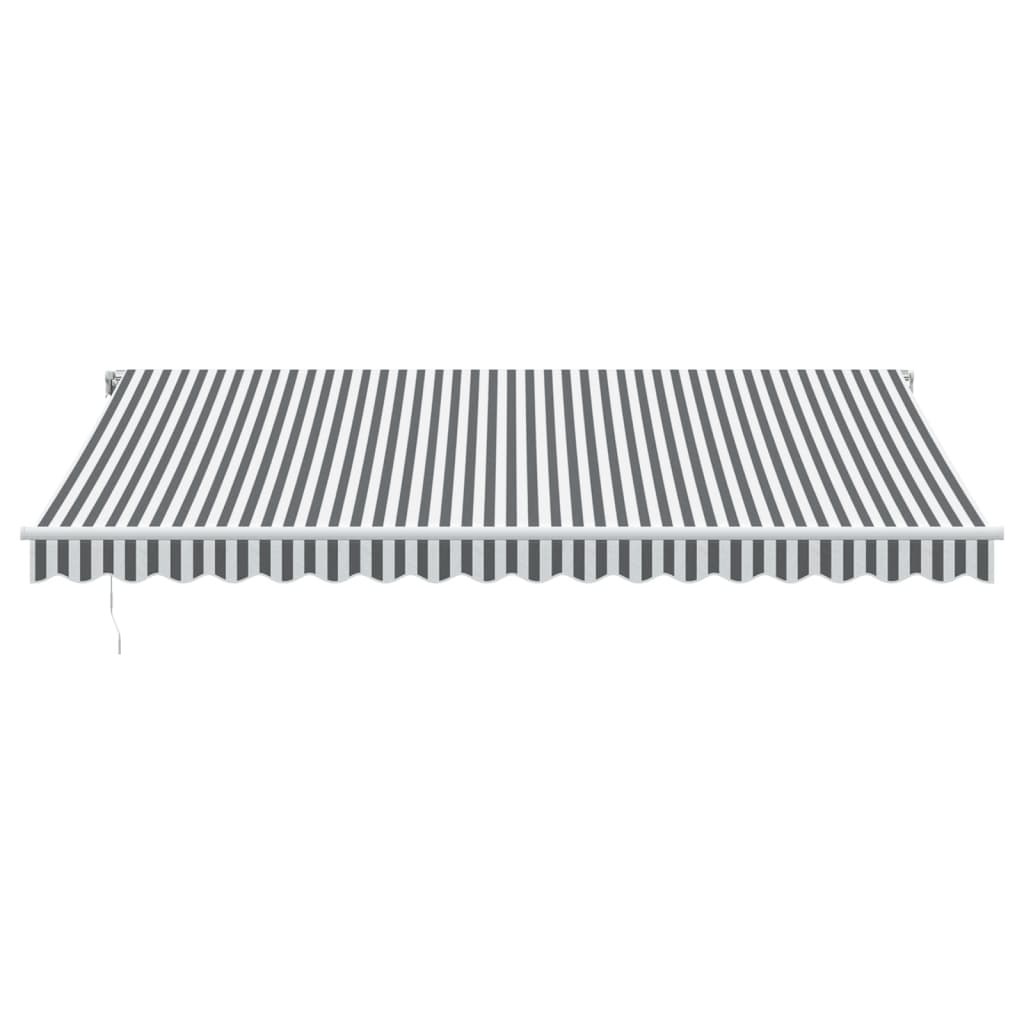 Tenda Sole Retrattile Automatica 450x350 cm Antracite e Bianco