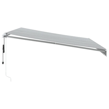 Tenda Sole Retrattile Automatica 450x350 cm Antracite e Bianco