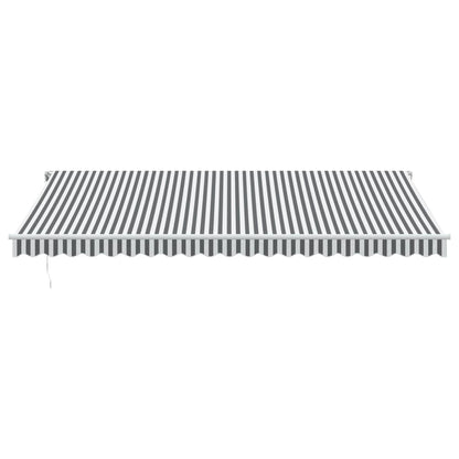 Tenda Retrattile Automatica LED Antracite e Bianco 500x350 cm