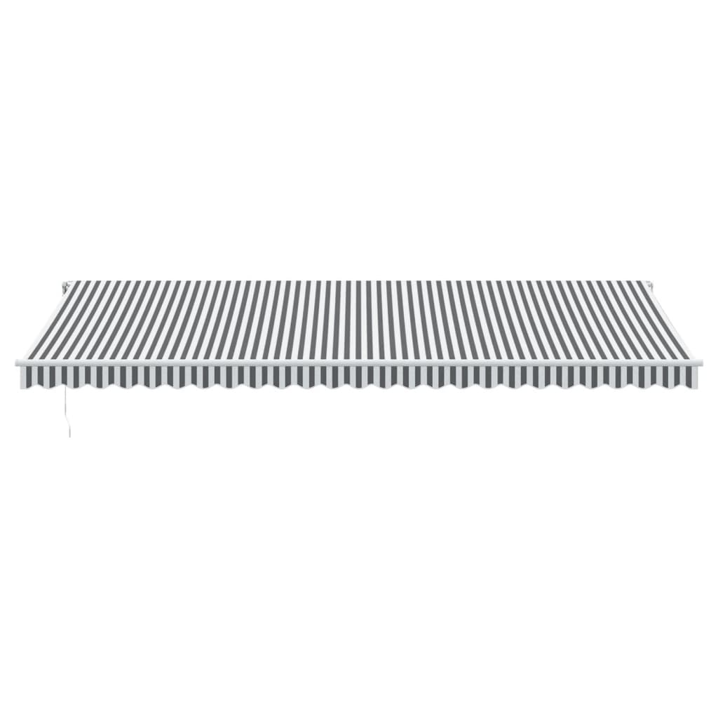 Tenda Sole Retrattile Automatica 600x350 cm Antracite e Bianco