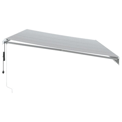 Tenda Sole Retrattile Automatica 600x350 cm Antracite e Bianco