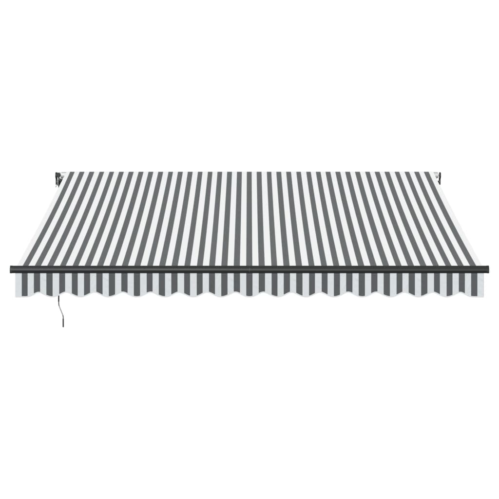 Tenda Retrattile Automatica LED Antracite e Bianco 400x350 cm