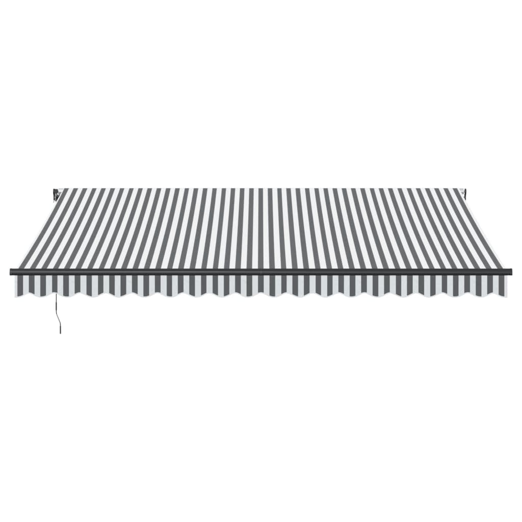 Tenda Sole Retrattile Automatica 450x350 cm Antracite e Bianco