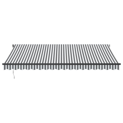 Tenda Sole Retrattile Automatica 450x350 cm Antracite e Bianco