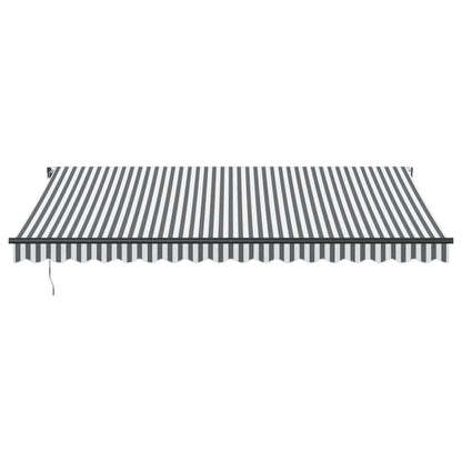 Tenda Retrattile Automatica LED Antracite e Bianco 450x350 cm