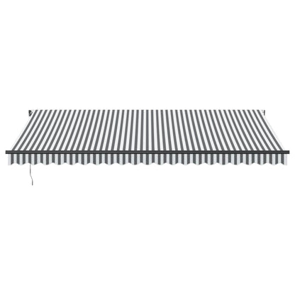 Tenda Retrattile Automatica LED Antracite e Bianco 500x350 cm