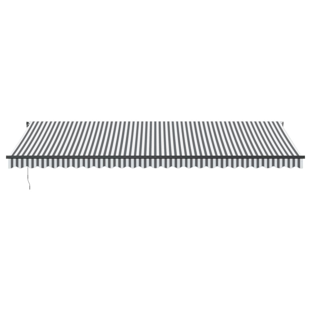 Tenda Retrattile Automatica LED Antracite e Bianco 600x350 cm