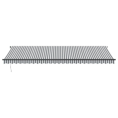 Tenda Retrattile Automatica LED Antracite e Bianco 600x350 cm