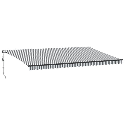 Tenda Retrattile Automatica LED Antracite e Bianco 600x350 cm