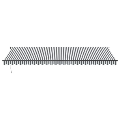 Tenda Retrattile Automatica LED Antracite e Bianco 600x350 cm