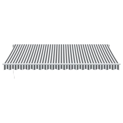 Tenda da Sole Retrattile Manuale Antracite e Bianco 450x300 cm