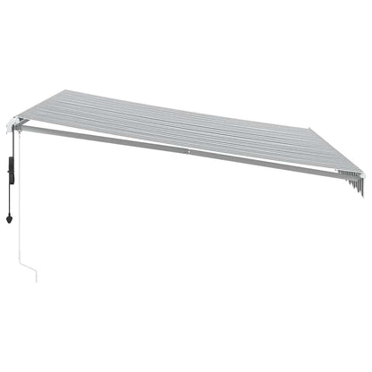 Tenda Sole Retrattile Automatica 400x300 cm Antracite e Bianco