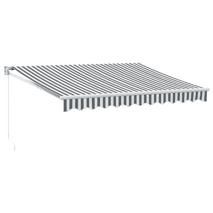 Tenda da Sole Antracite e Bianca 3x2,5 m Tessuto e Alluminio