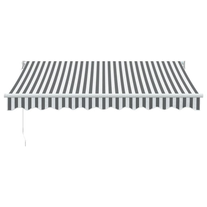 Tenda da Sole Antracite e Bianca 3x2,5 m Tessuto e Alluminio